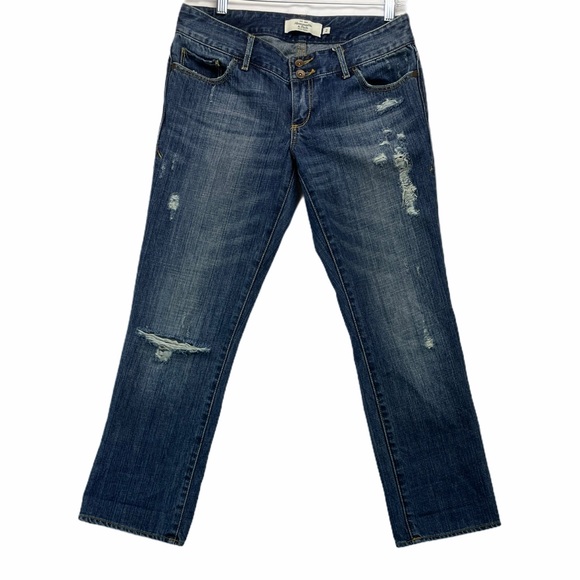 ✨Abercrombie & Fitch Distressed Jeans Size 2 - Picture 1 of 5